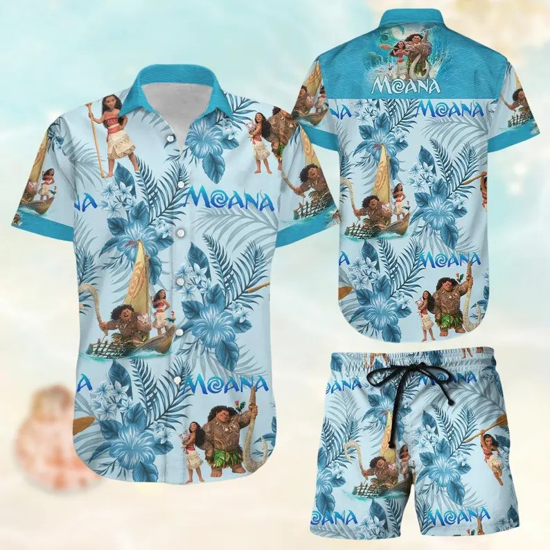 Moana Disney Button Shirt/shorts, Moana Princess Hawaiian Shirt, Disney Adventure Beach Shirt, Me... | Etsy (US)