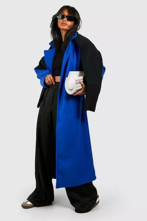 Wool Look Longline Coat | Boohoo.com (US & CA)