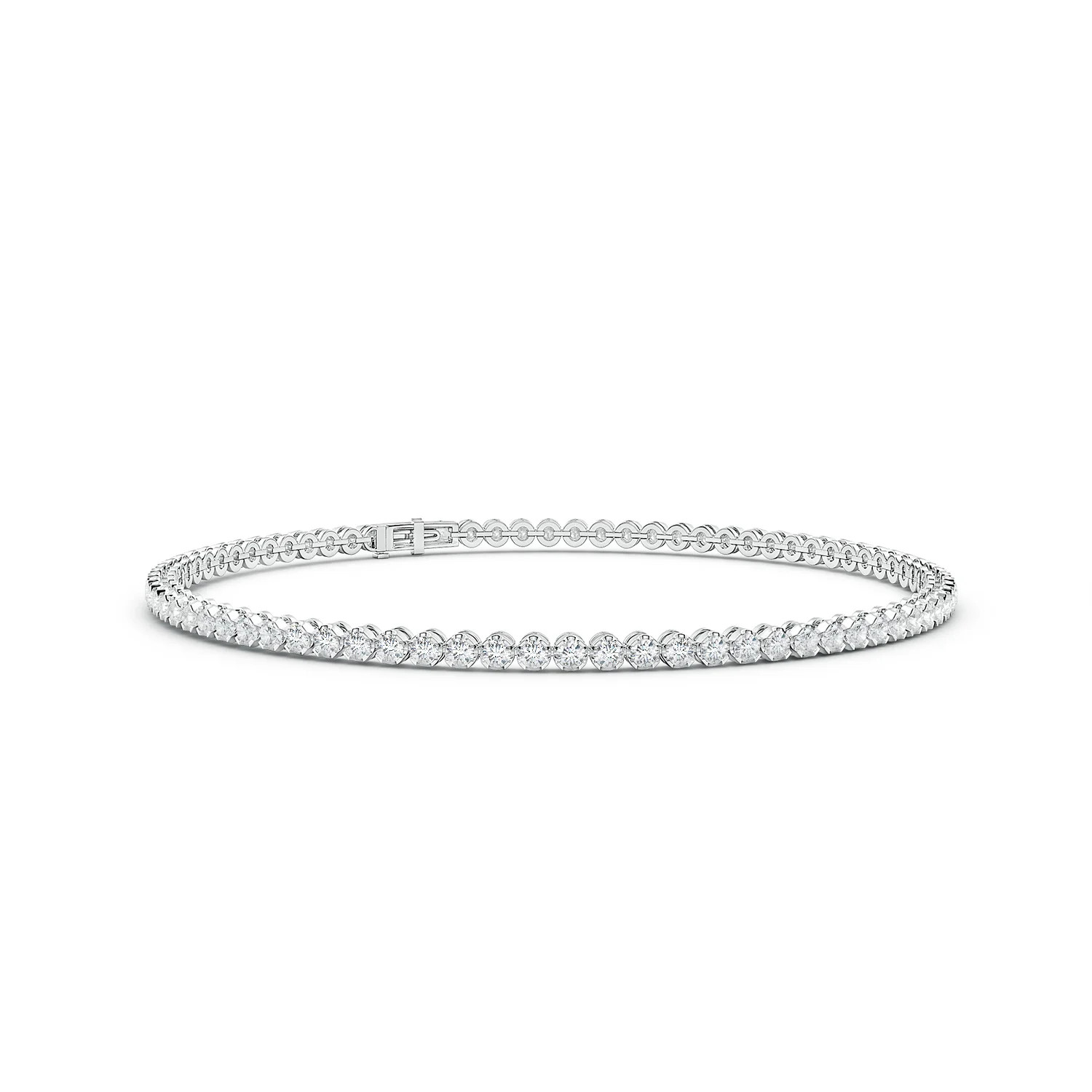 Lab-Grown Classic Round Diamond Tennis Bracelet | Angara Inc.