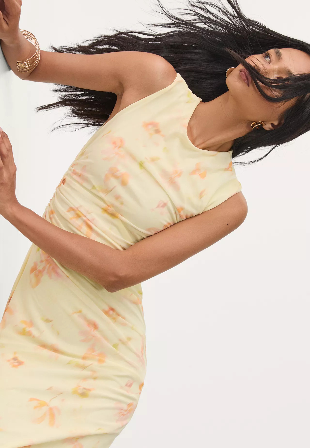 Midikleid aus Tüll mit Print | Stradivarius DE