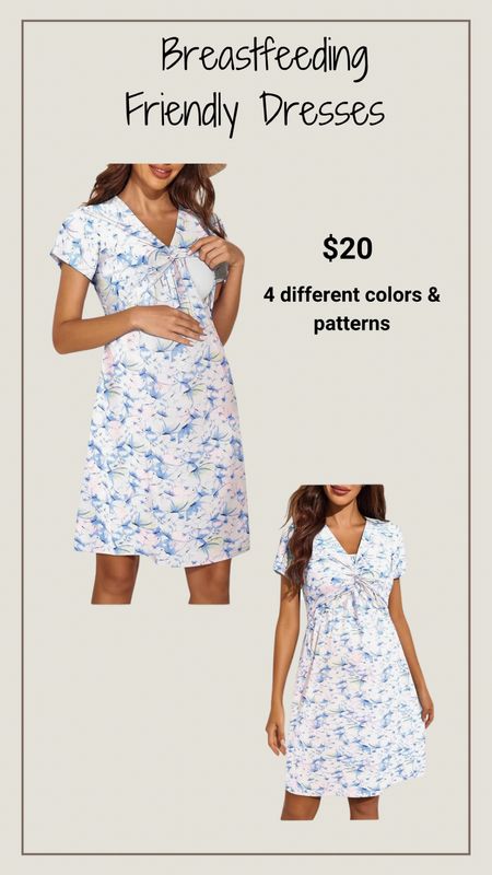 Love this dress for your entire motherhood journey! As a pregnancy dress to a dress great for breastfeeding but isn’t a button up. There are 4 pattern/color options for only $20!

#LTKBump #LTKFindsUnder50 #LTKStyleTip