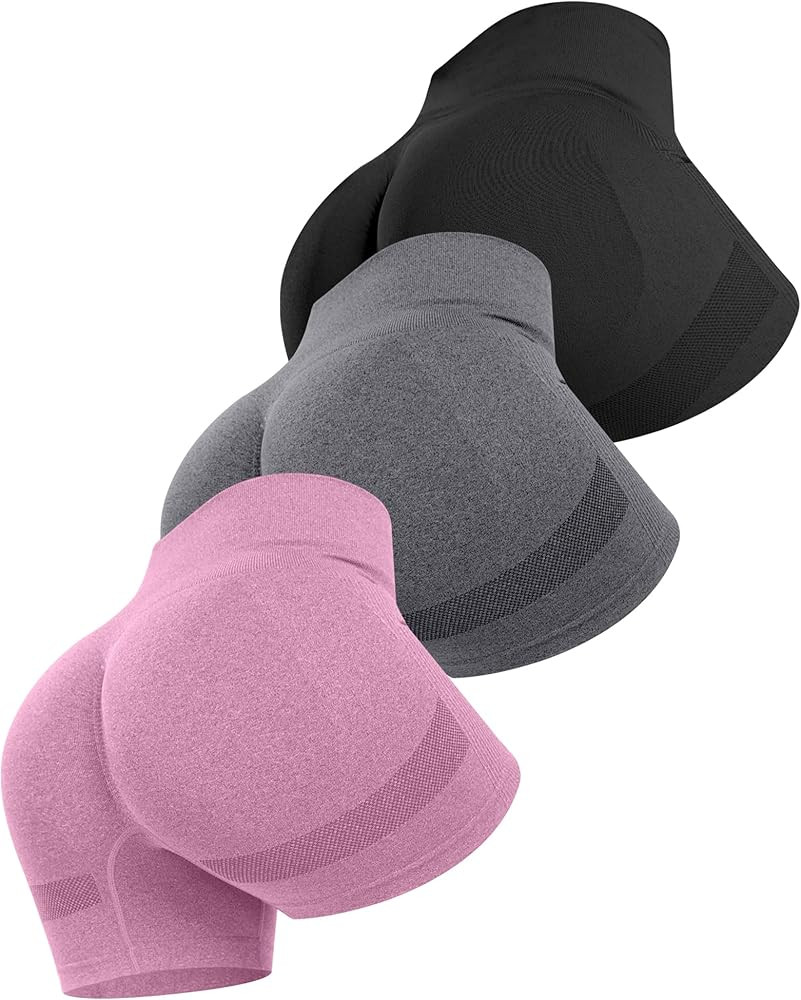 ATHVOTAR Workout Gym Biker Shorts Women: High Waisted Seamless Sports Running Butt Lifting Shorts... | Amazon (US)