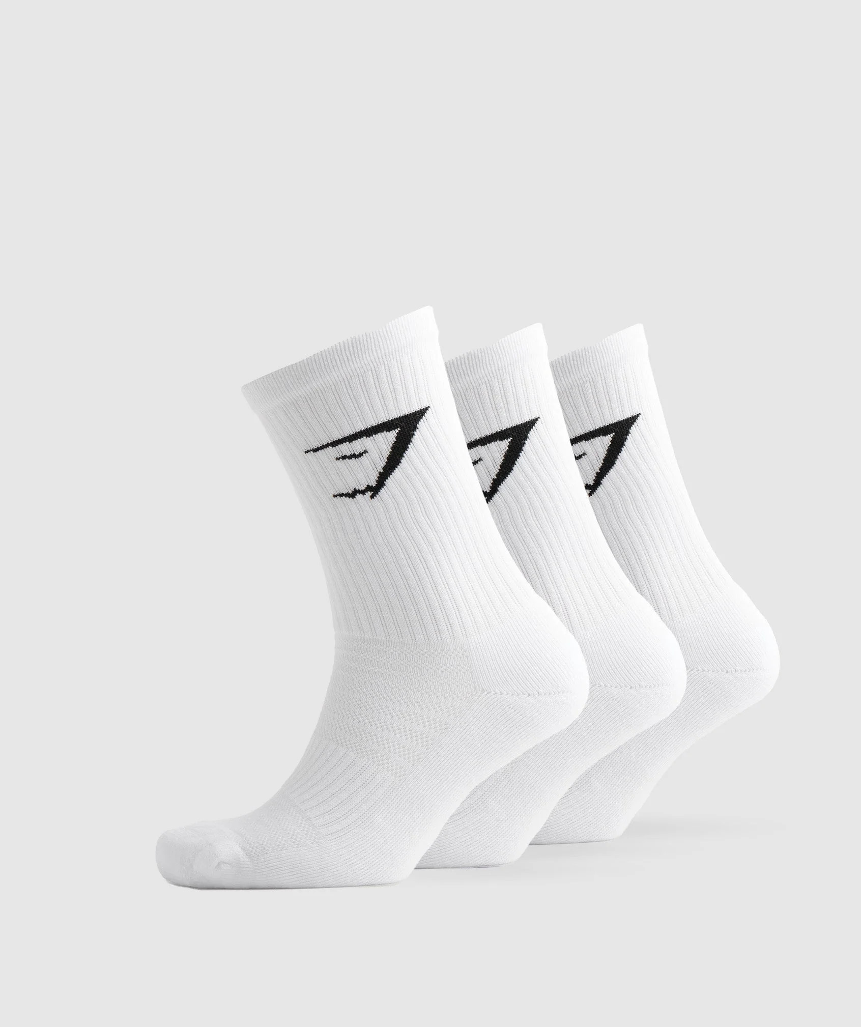 Gymshark Crew Socks 3pk - White | Gymshark US