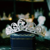 Royal Wedding Tiara Replica, Ocean Tiara, Bridal Headpiece Nature Zircon, Plated 24K White Gold. Gif | Etsy (US)