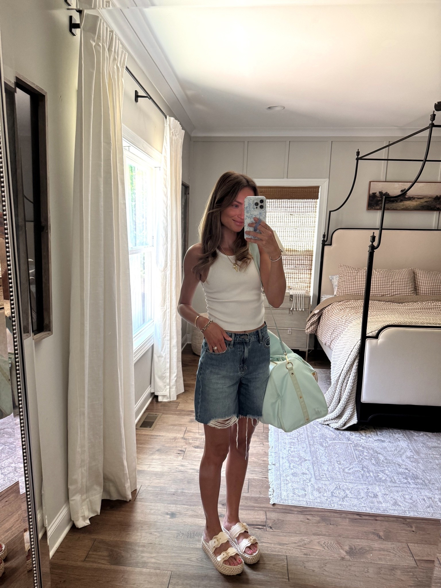 Xs tank xs denim shorts