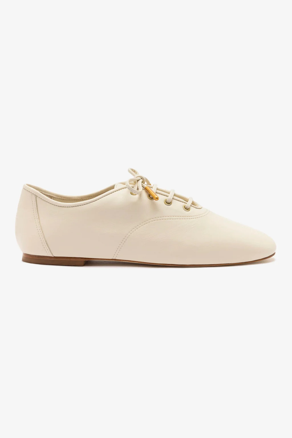 Liza Sneaker In Ivory Leather | Larroude