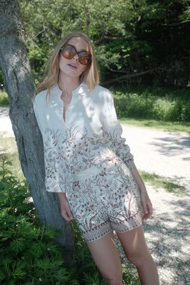 The Liv Top - Ivory Wildflower Field Ivory Wildflower Field / XL | Hill House Home US