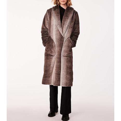 Bernardo Shawl Collar Fur Coat With Patch Pockets - 20657833 | HSN | HSN