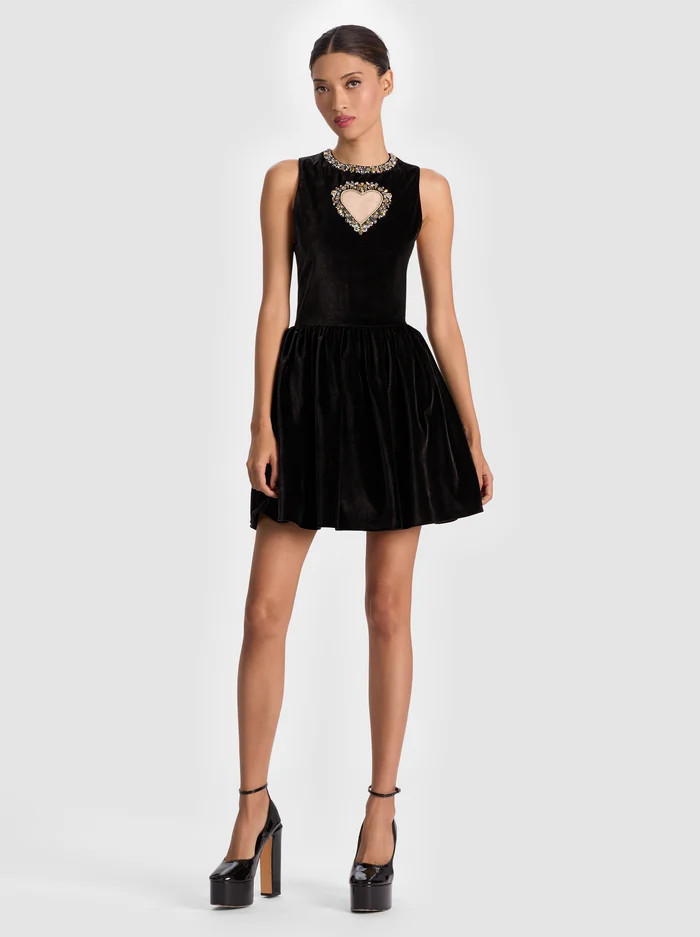 ELLA VELVET MINI DRESS | Alice + Olivia