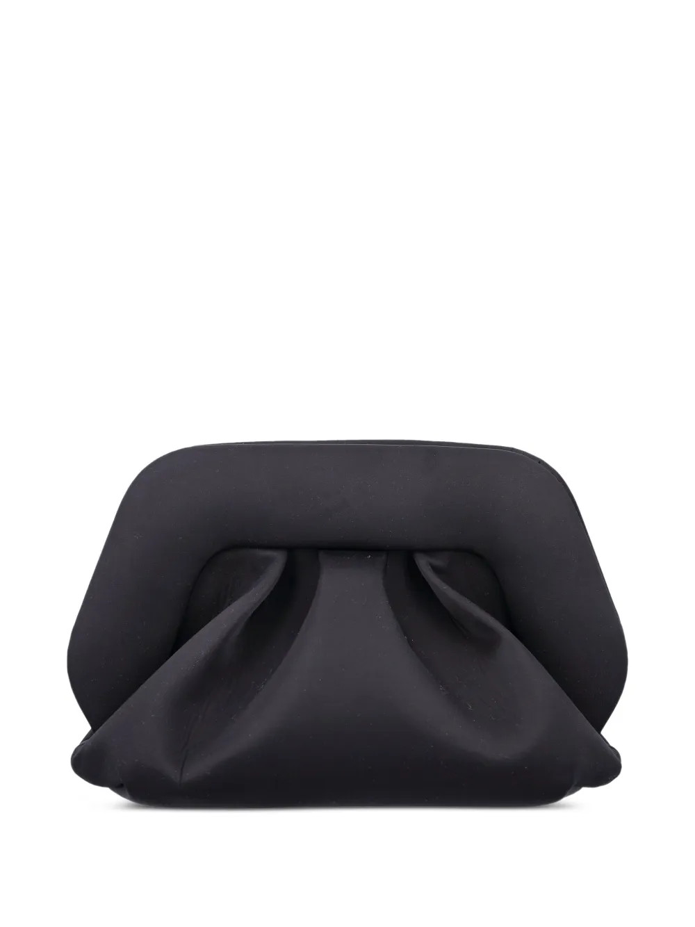 Themoirè Gea satin-pleated Clutch Bag | Black | FARFETCH | Farfetch Global
