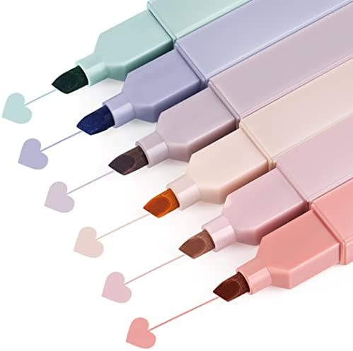 Aesthetic Cute Highlighters Assorted Colors, Bible Highlighters and Pens No Bleed, Mild Soft Chis... | Amazon (US)