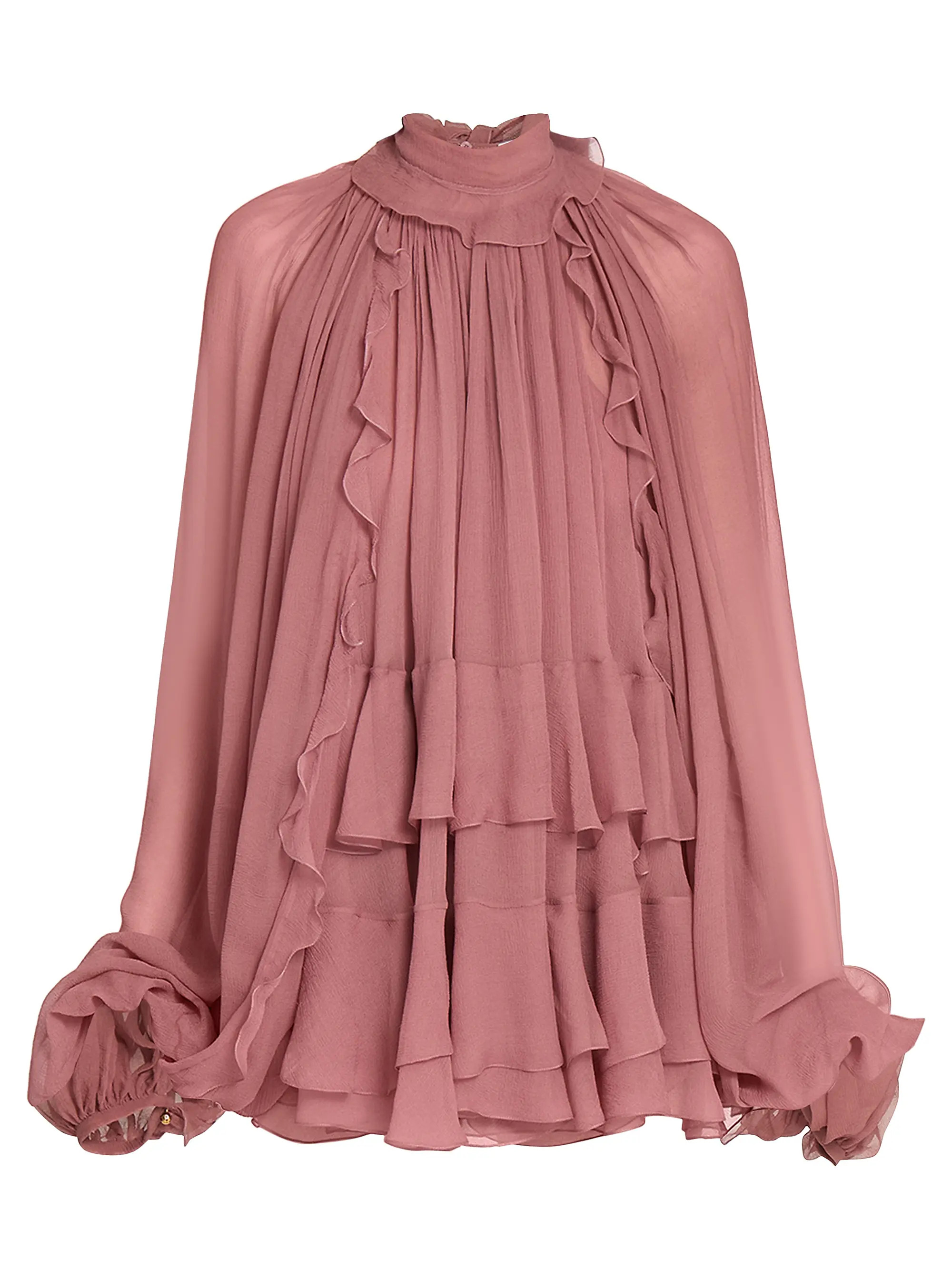 Ruffled Silk Minidress | Saks Fifth Avenue