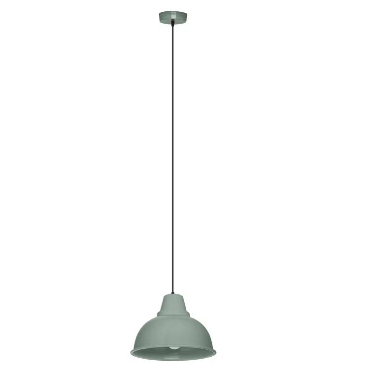 Monet 11.75" Sage Green Bowl-Shaped Indoor Pendant Lamp | Wayfair North America