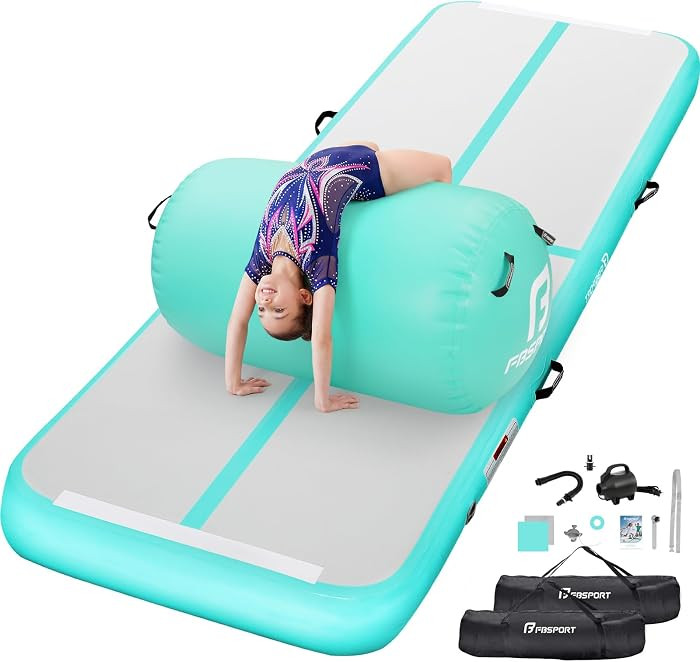 Air Roller Gymnastics Barrel, Inflatable Gymnastics Air Roller Inflatable Air Gymnastics Mat with... | Amazon (US)