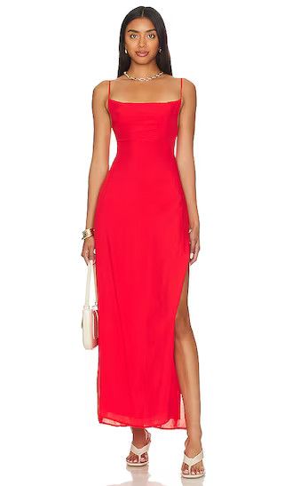 Zera Maxi Dress in Poppy | Red Wedding Guest Dress | Red Sundress | Sundresses | Revolve Clothing (Global)