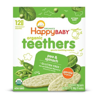 Happy Baby, Happy Family Pea & Spinach Organic Teethers - 12ct/1.68oz | Target