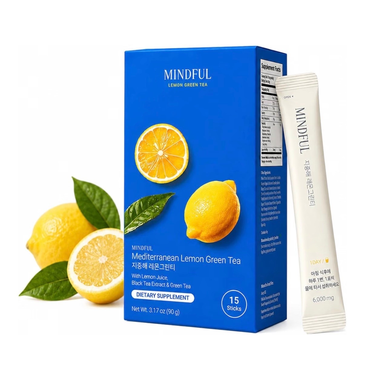 FOODOLOGY Korean Detox Lemon Green Tea with Potassium
Refreshing Drink Mix for Puffy Mornings & After Salty Meals, with Spanish Lemon & Korean Green Tea, 15 Sticks (3.17 oz)

Amazon Korean inner beauty food