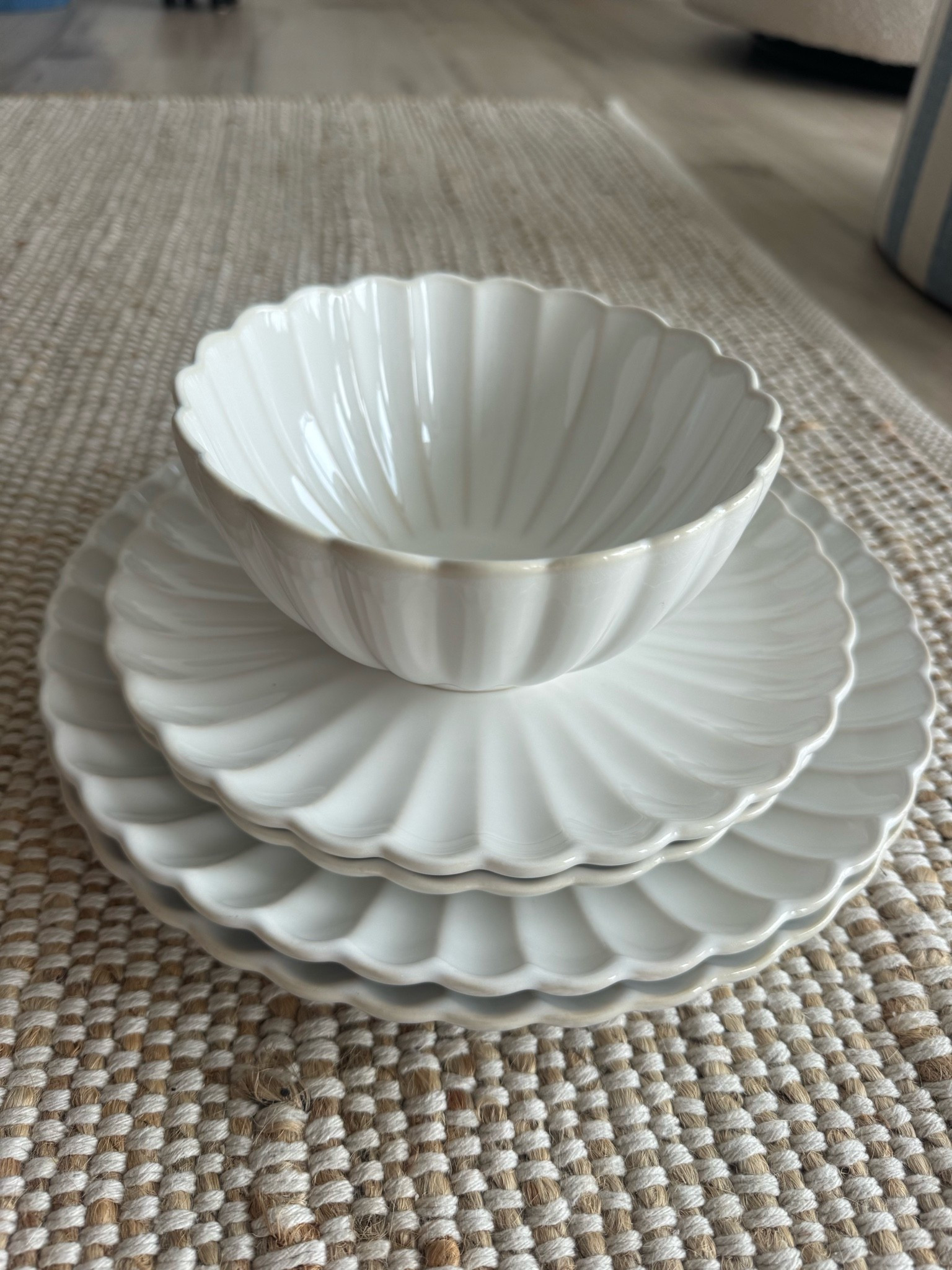 Walmart scalloped set, they’re STUNNING! 

Walmart/ Walmart home/ plate set/ kitchen / scalloped plates