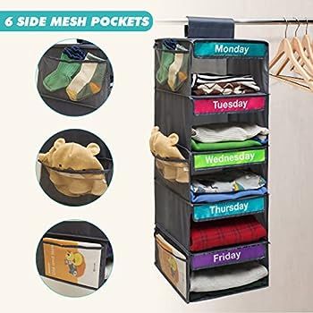 Weekly Clothes Organizer for Kids-Day of The Week Clothes Organizer for Kids-Kids Daily Clothes O... | Amazon (US)