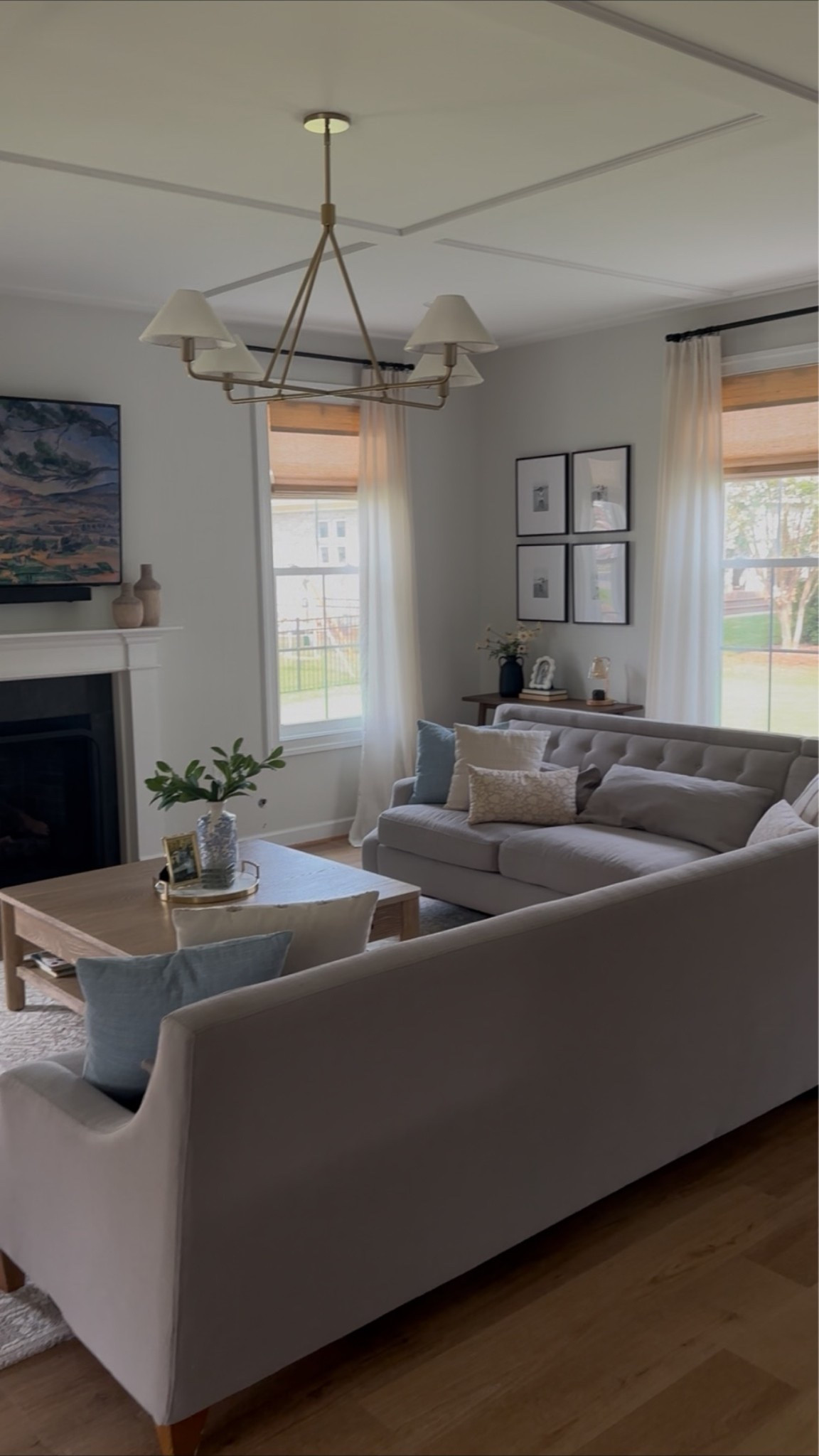 Living room // Two Pages Curtains custom roman shades 🌿🌞

#LTKmomlife #LTKHome #LTKdayinmylife