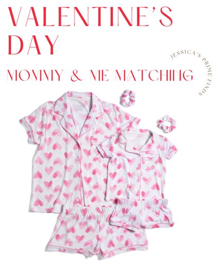 Matching mommy & me pjs for Valentine’s Day! Valentine’s Day heart pajamas for mom, toddler, and girls! Heart matching set with scrunchie. 
#valentinesday #vday #pjs #pajamas #matching #familymatching #pjsets

#LTKkids #LTKfindsunder50 #LTKfamily
