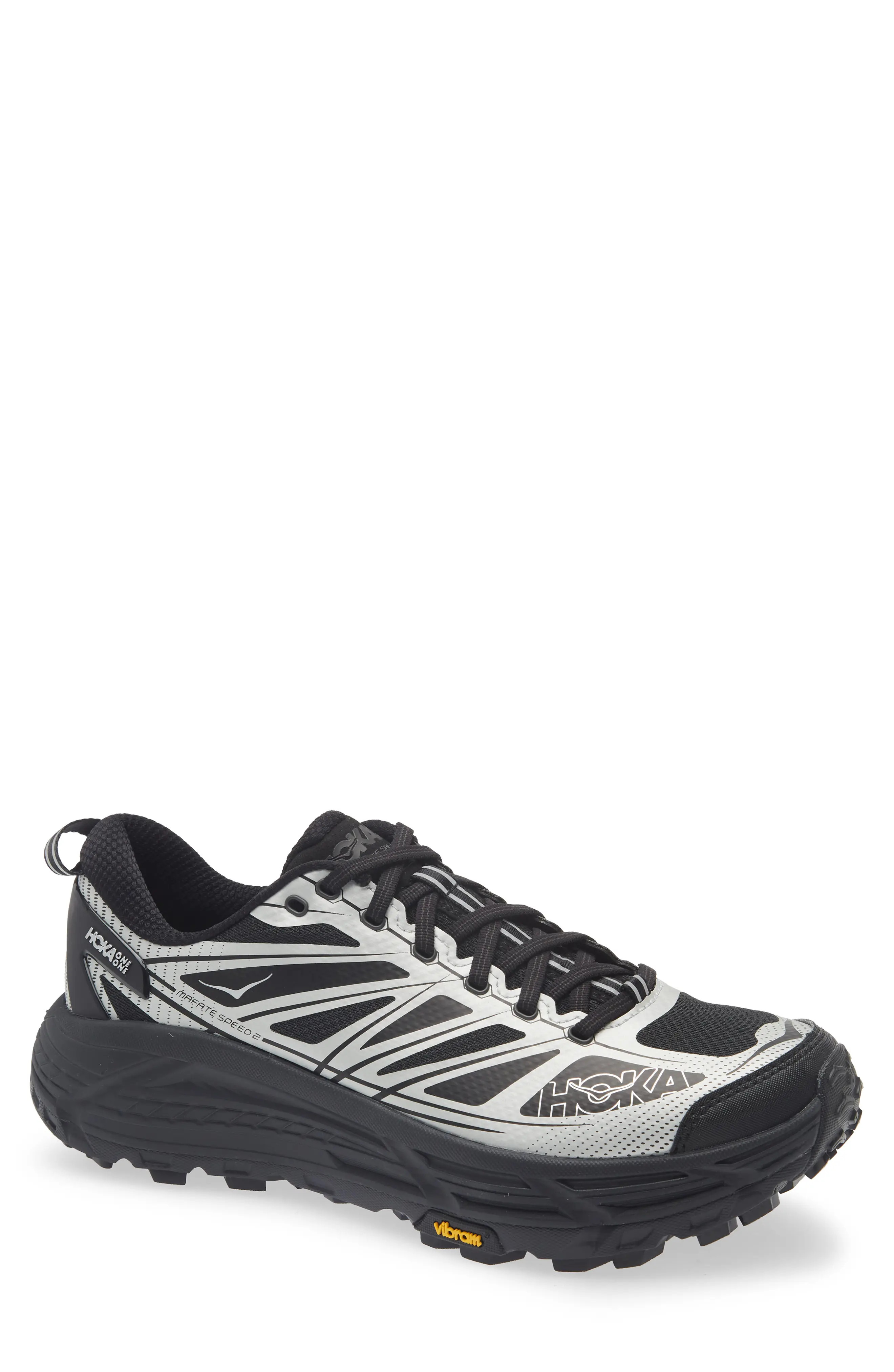 HOKA Mafate Speed 2 Sneaker in Black /Silver at Nordstrom, Size 8.5 | Nordstrom