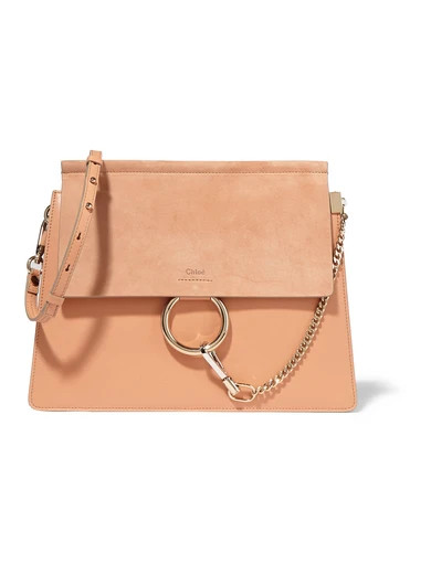 Faye medium suede and leather shoulder bag | NET-A-PORTER (UK & EU)