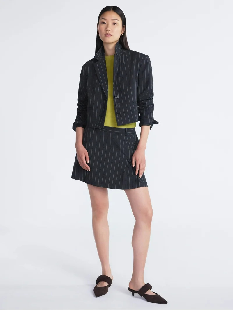 Scoop Women’s Cropped Blazer, Sizes XS-XXL | Walmart (US)