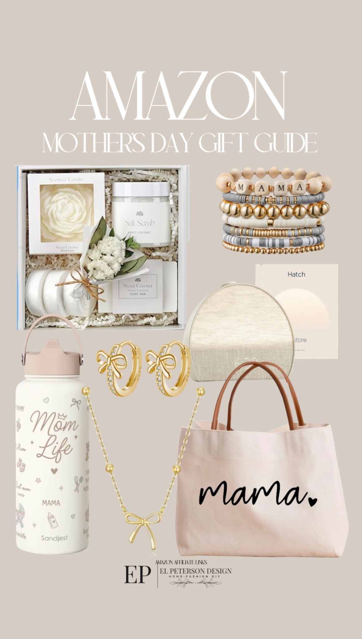 Amazon 
Mothers days gift guide
Bracelet 
Bag
Hatch
Water bottle
Earrings
Necklace
Gift package 

#LTKMothersDay