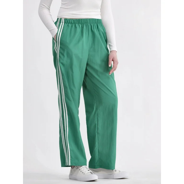 No Boundaries Side Stripe Track Pants, 31” Inseam, Women's and Women’s Plus - Walmart.com | Walmart (US)