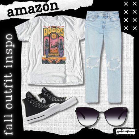 Amazon fall outfit inspo, graphic tee, light denim, converse, quay, sunglasses, leather platform converse, transitional outfit, fall fashion, fall style 

#LTKSeasonal #LTKstyletip #LTKunder100