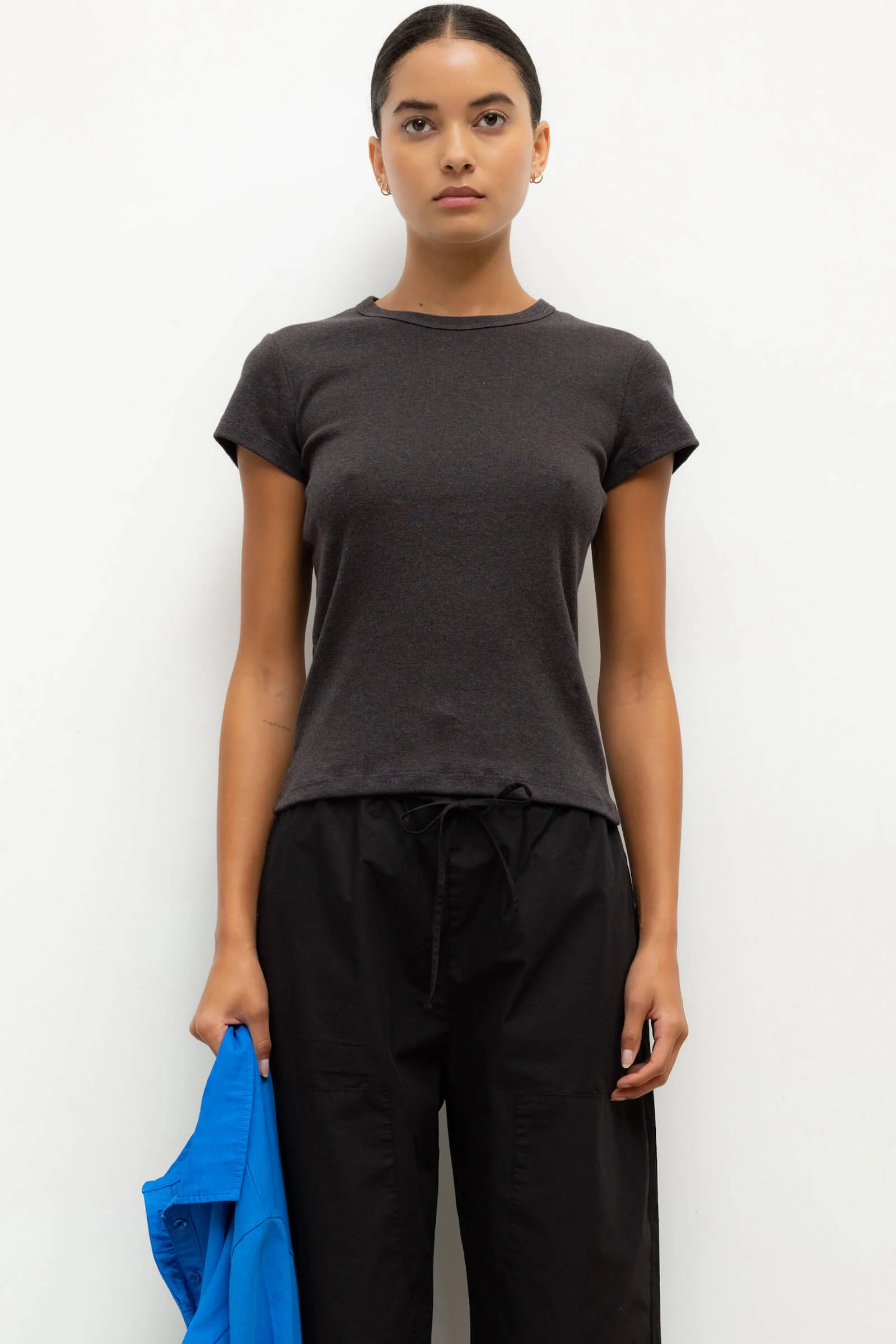 Nando Slim Fit Tee - Hickory Melange / S | LESET