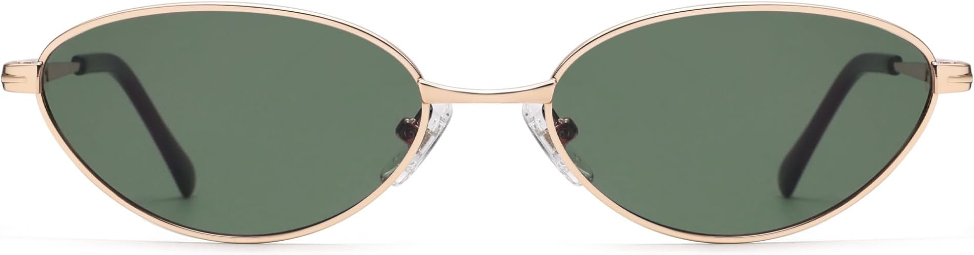 Retro Oval Cat Eye Sunglasses for Women, Vintage Metal Frame with Spring Hinge, Trendy Fashion Gl... | Amazon (US)