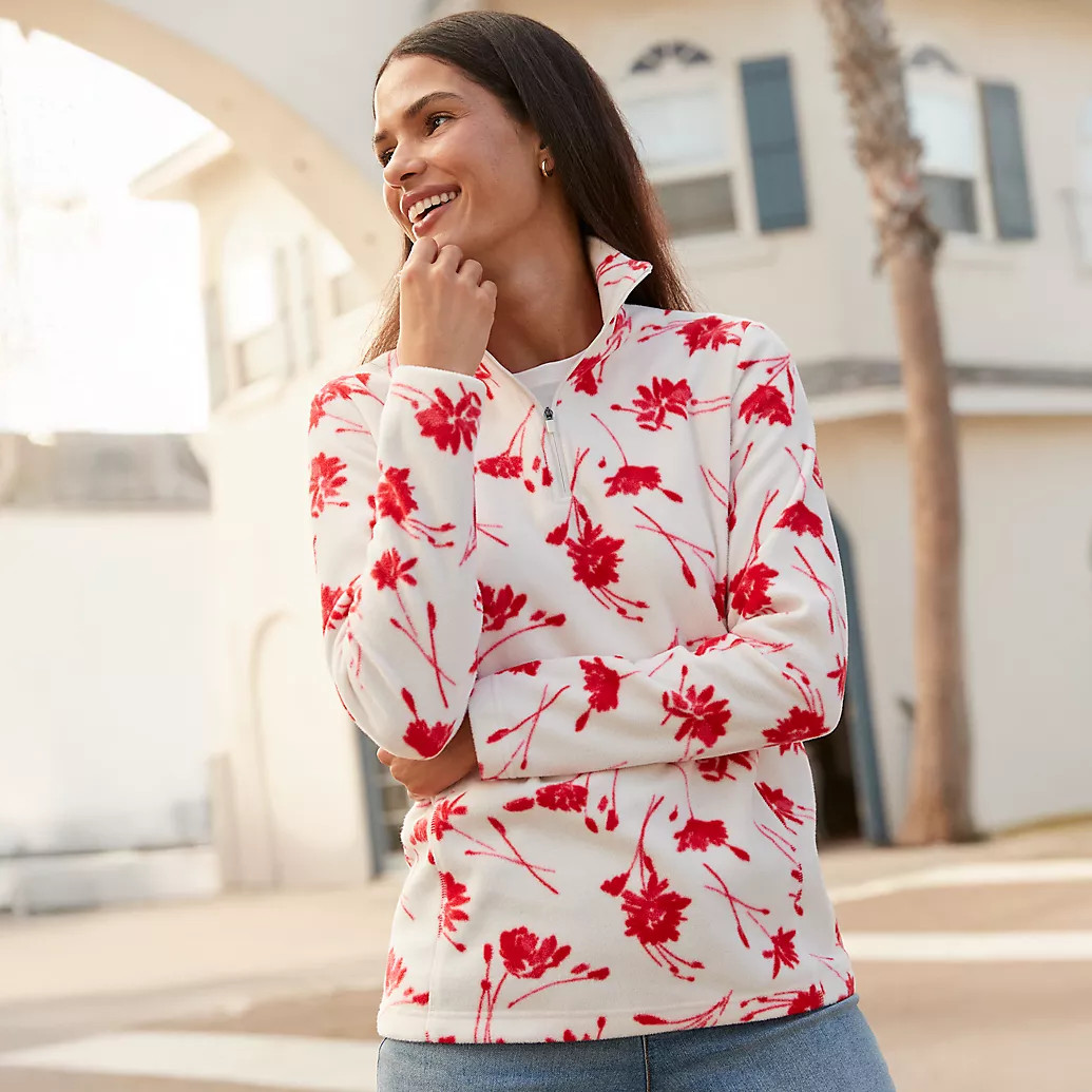 Anyweather Fleece Quarter Zip Pullover | Lands' End (US)