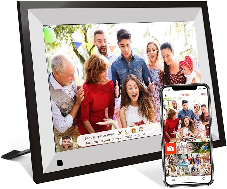 Digital Picture Frame 10.1 Inch Large Digital Photo Frame with IPS Full HD Touchscreen, 32GB WiFi... | Amazon (US)