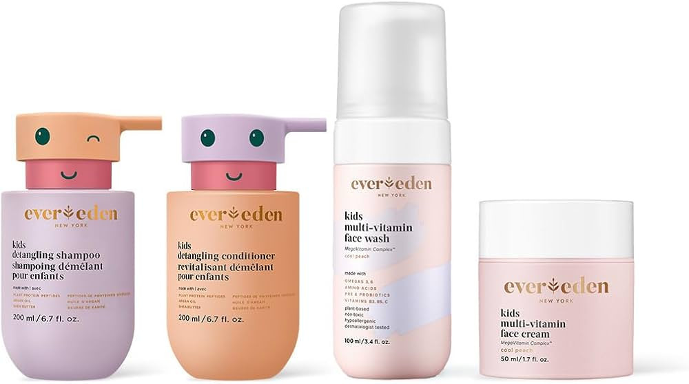 Evereden Kids Routine Bundle - Happy Hair Duo Detangling Kids Shampoo and Conditioner + Happy Fac... | Amazon (US)