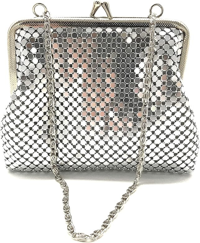 XXX-Small Women clutch metal mesh purse Hand strap carry for Party Cocktail Prom Wedding Banquet | Amazon (US)
