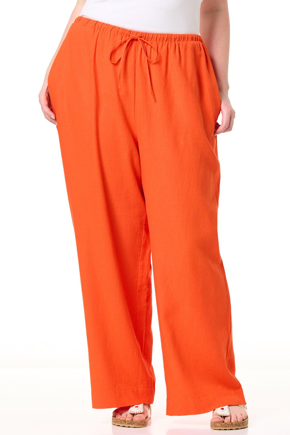 Plus Petite Drawstring Linen Pants | Cato Fashions