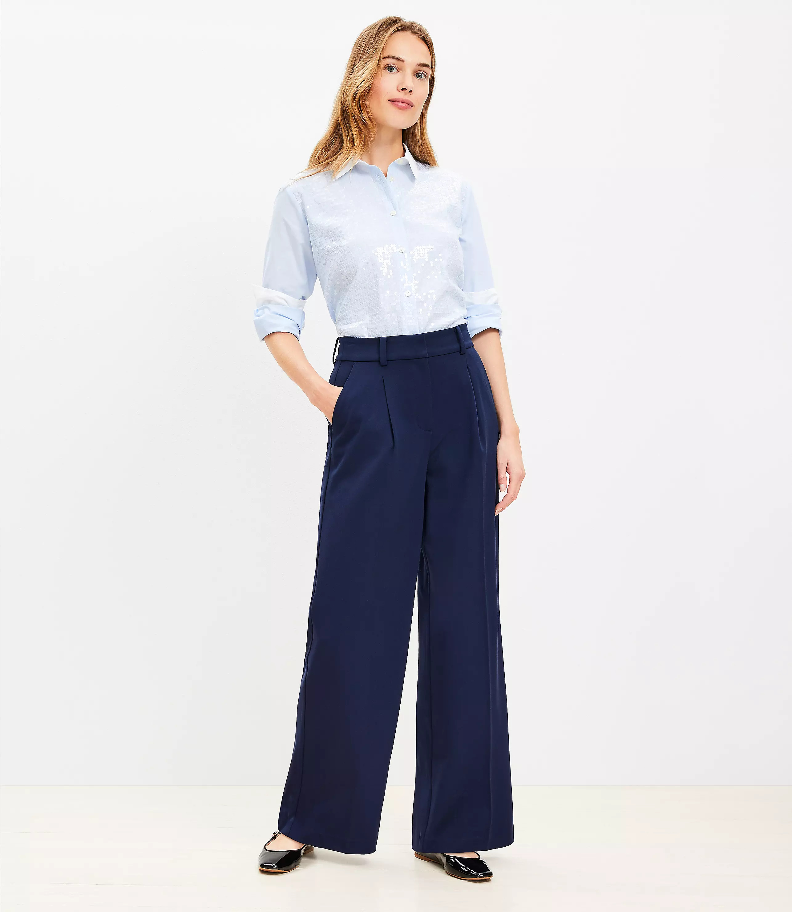 Peyton Trouser Pants in Bi-Stretch | LOFT