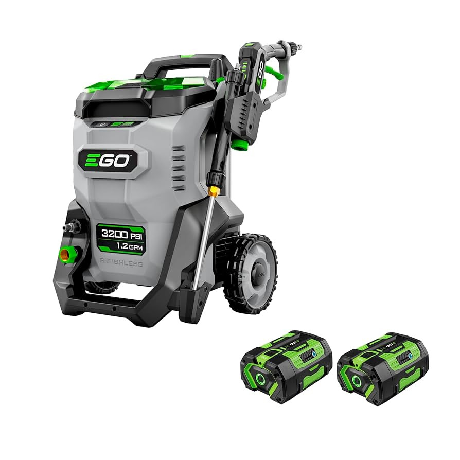 EGO POWER+ Electric Pressure Washer, 3200 PSI Power Washer, Includes (2) 56V 6.0Ah Batteries and ... | Amazon (US)