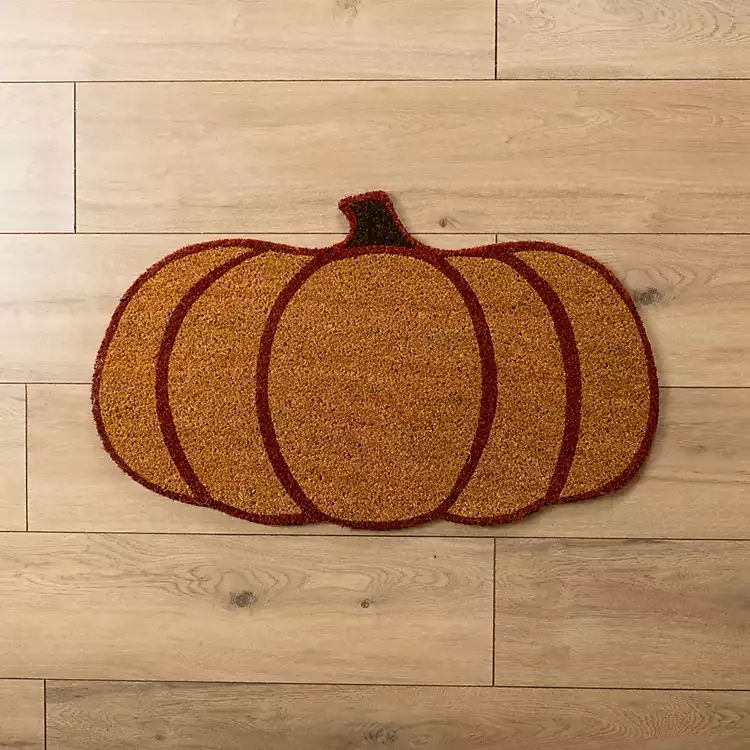 New! Pumpkin Shaped Coir Doormat | Kirkland's Home