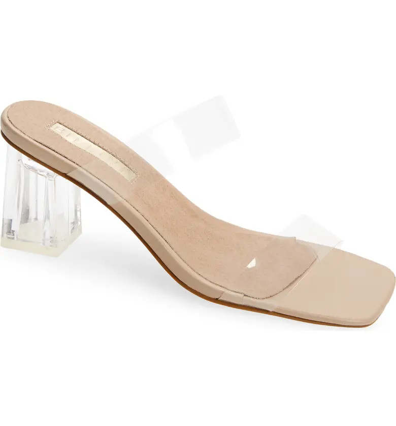 Billini Ulric Clear Block Heel Slide Sandal | Nordstrom | Nordstrom