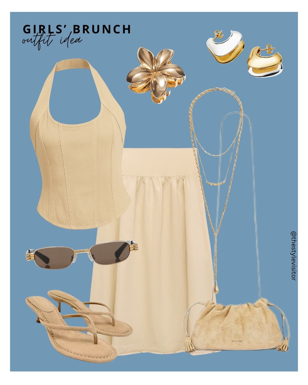 Sip mimosas & catch up with the girls in this understated beige brunch set 🥂💛 Soft neutrals, gold accents & a subtle glam vibe.

Like this post to save it to your favourite folder and come back later to shop 🛍️

brunch style, girls brunch, summer co-ord, neutral outfit, beige skirt, halter top, gold jewelry, weekend style, minimal chic, summer outfits, new arrivals, lunch date look, casual elegance, soft glam, vacation chic, day party outfit, summer brunch, Sunday style, European summer, summer trends ☀️

#LTKSeasonal #LTKParties #LTKStyleTip