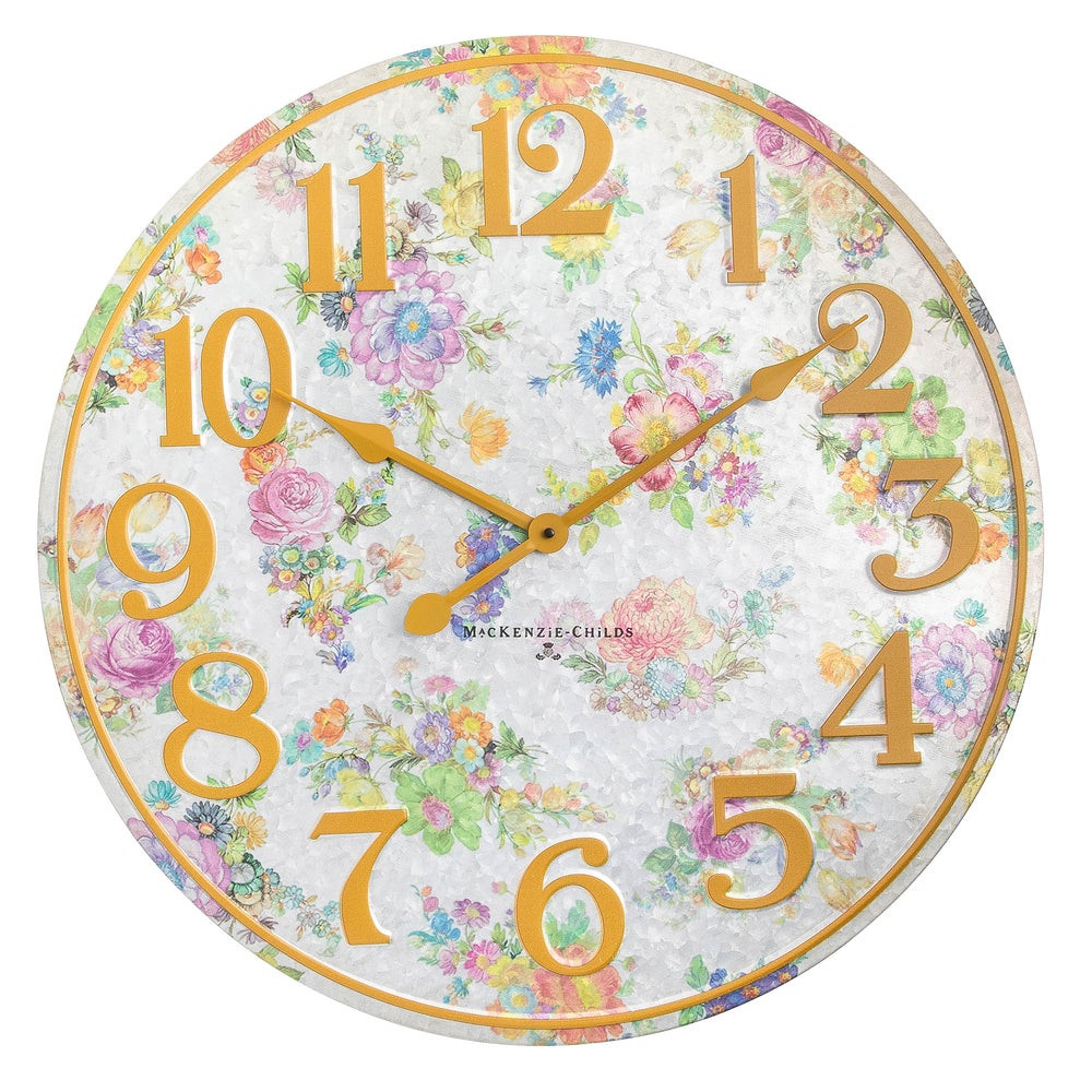 Flower Market Outdoor Wall Clock | MacKenzie-Childs