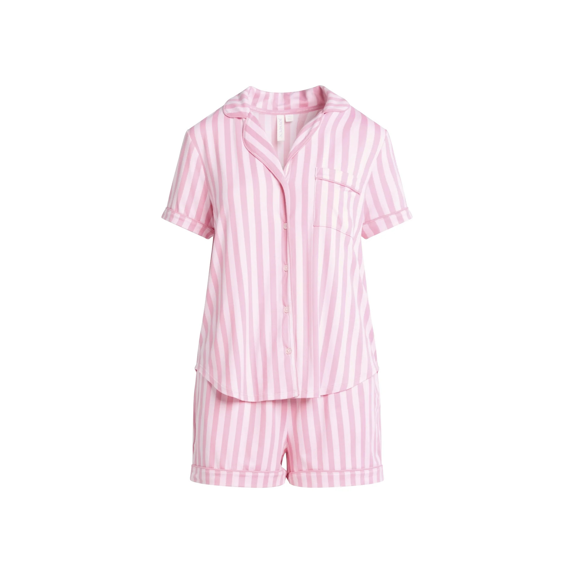 Joyspun Women's Dreamy Soft Collection Notch Collar Top and Shorts Pajama Set, 2-Piece, Sizes XS-... | Walmart (US)