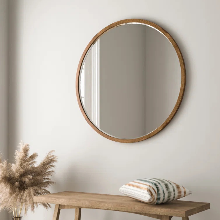 Paine Round Solid Wood Wall Mirror | Wayfair North America