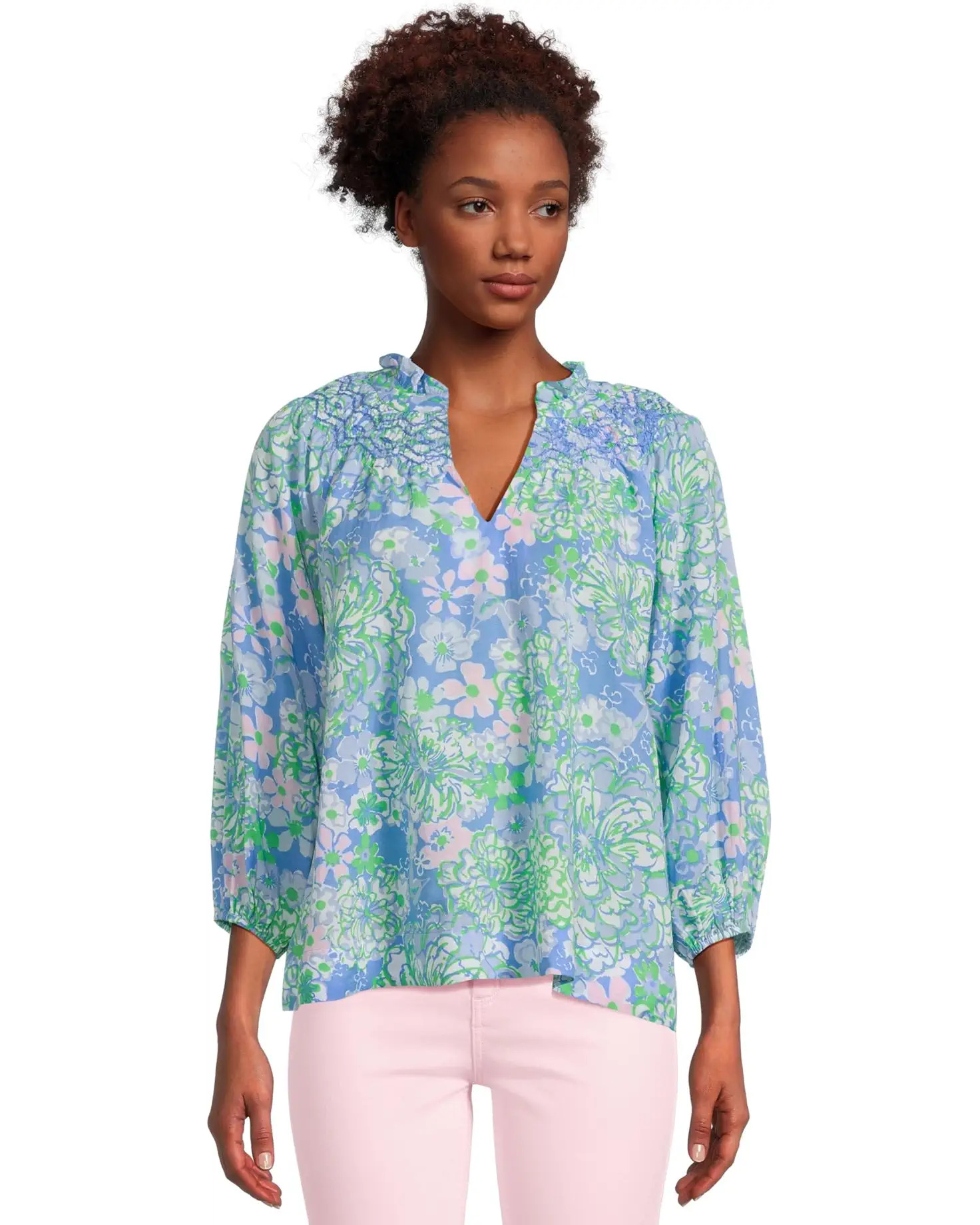 Women's Lilly Pulitzer Lourdes 3/4 Sleeve Cotton | Zappos