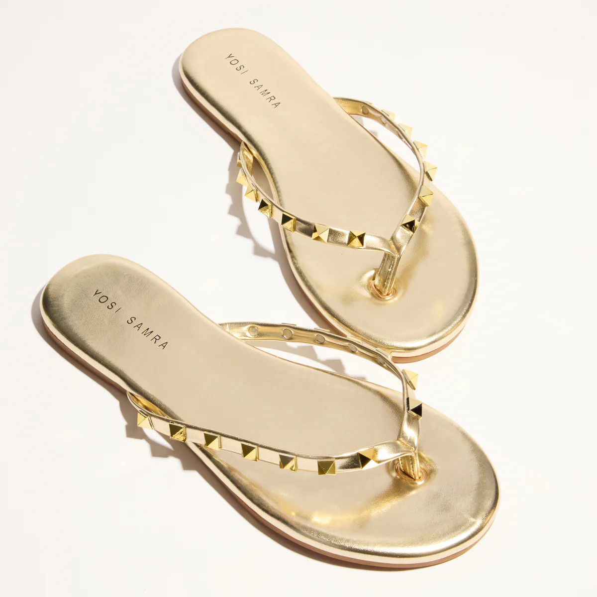 Rivington Stud Flip Flop - Gold | Triple Threads