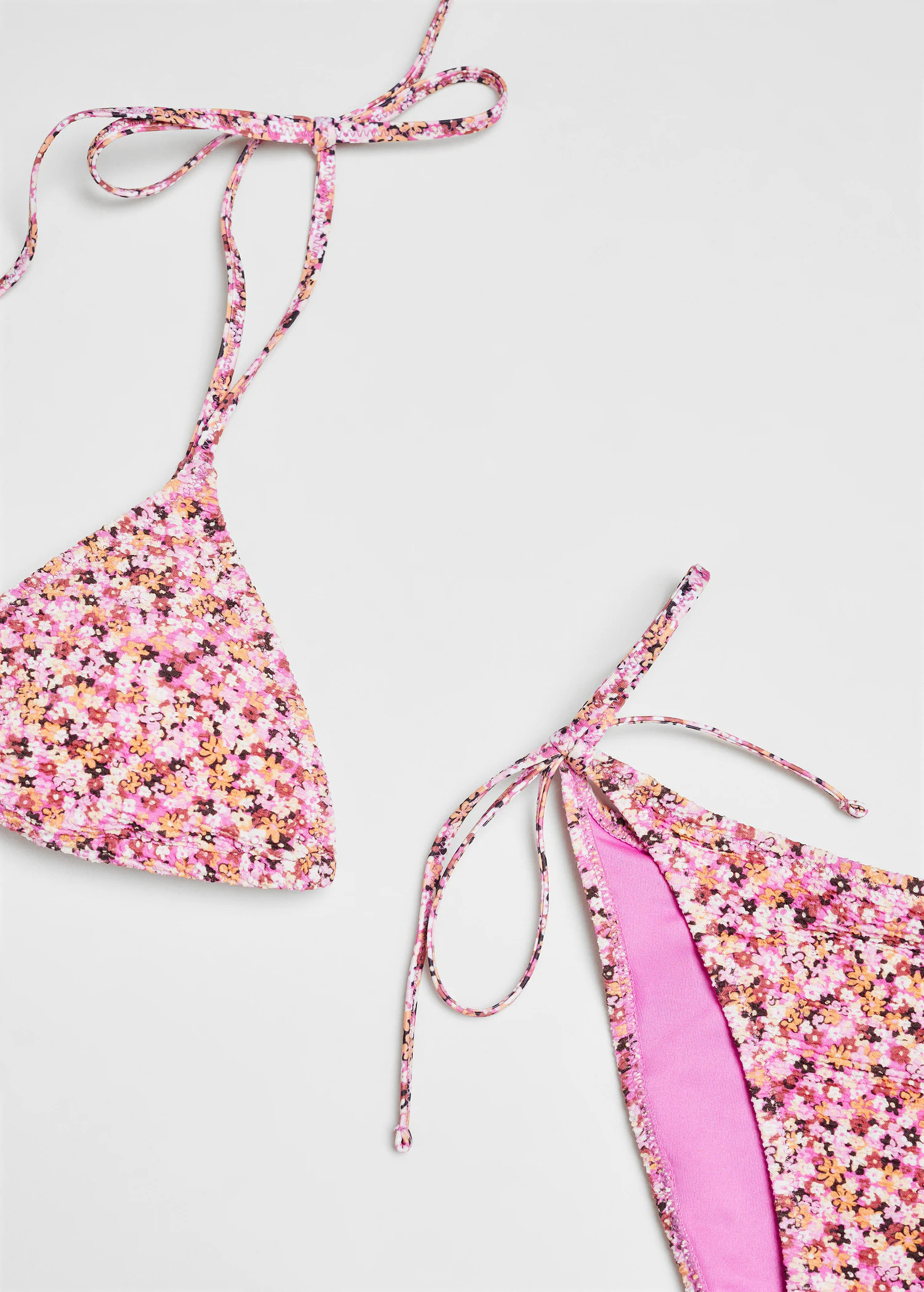 Floral triangular bikini top | MANGO (UK)