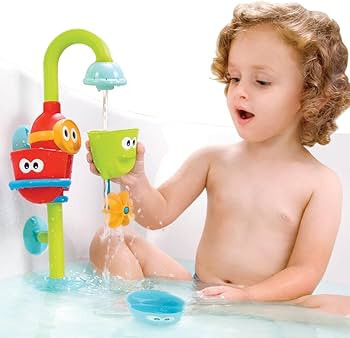 Yookidoo Toddler and Baby Bath Toy (Ages 1-3): Flow N Fill Spout-3 Stackable Play Cups - Battery ... | Amazon (US)